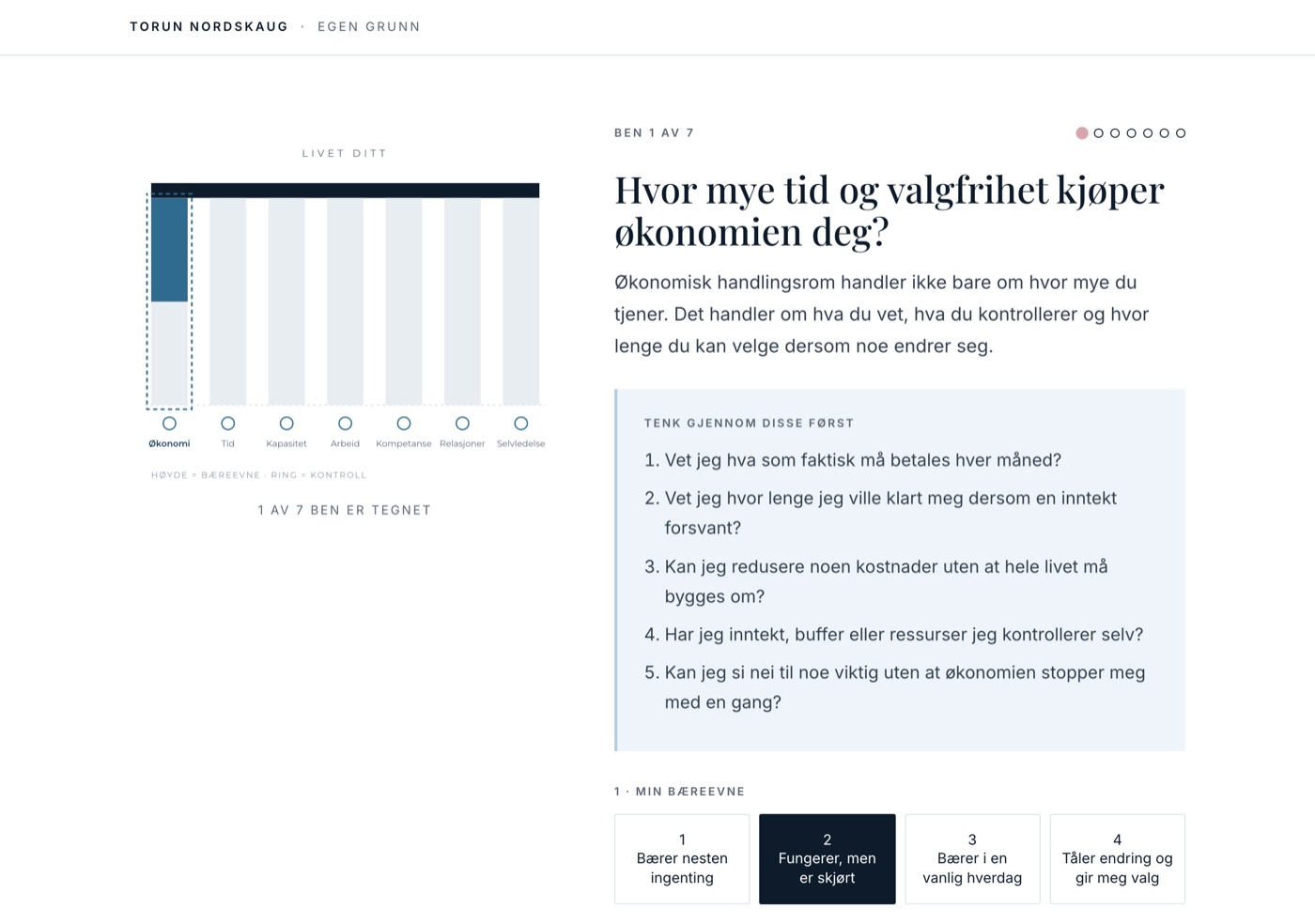 Skjermbilde av verktøyet